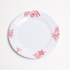 Galleyware  Company Decorated 10" Melamine Coral Non-skid Dinner Plate GALE1135